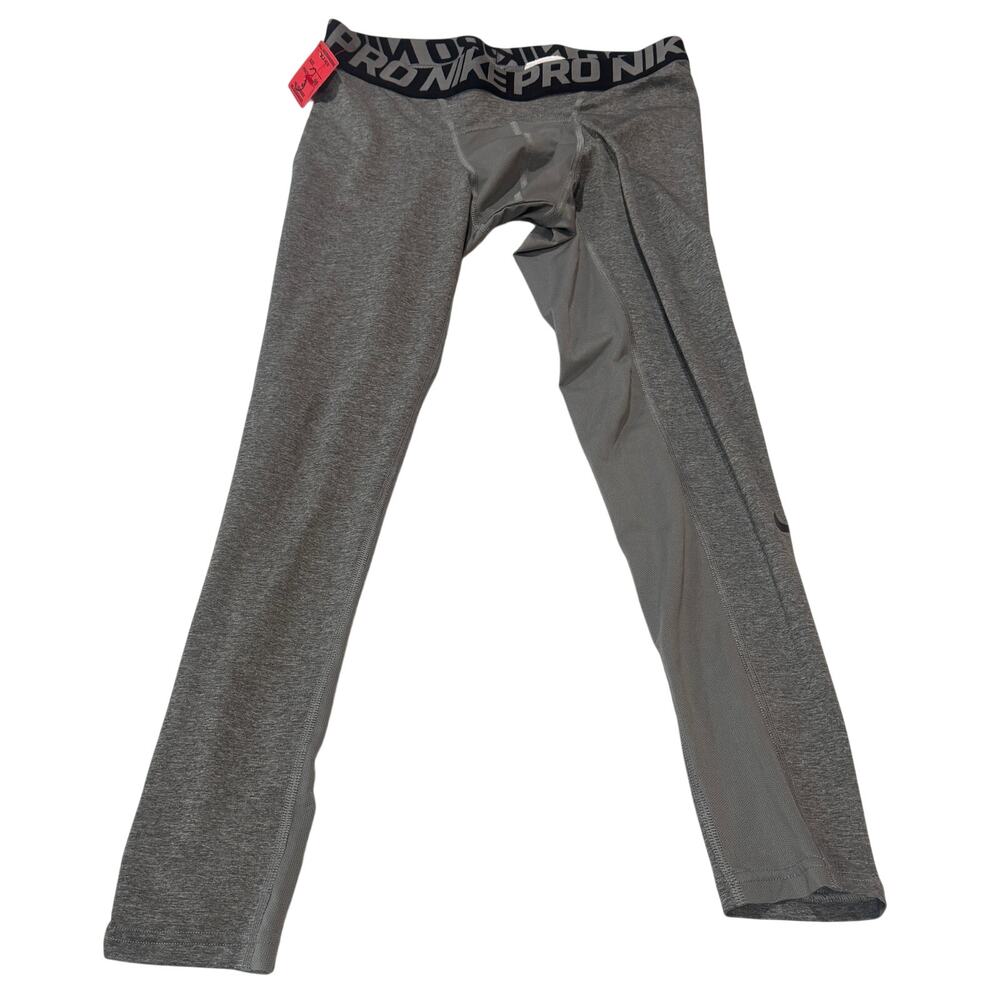 NIKE Pro Mens Compression Tights Trousers Grey Heather Medium Base Layer M